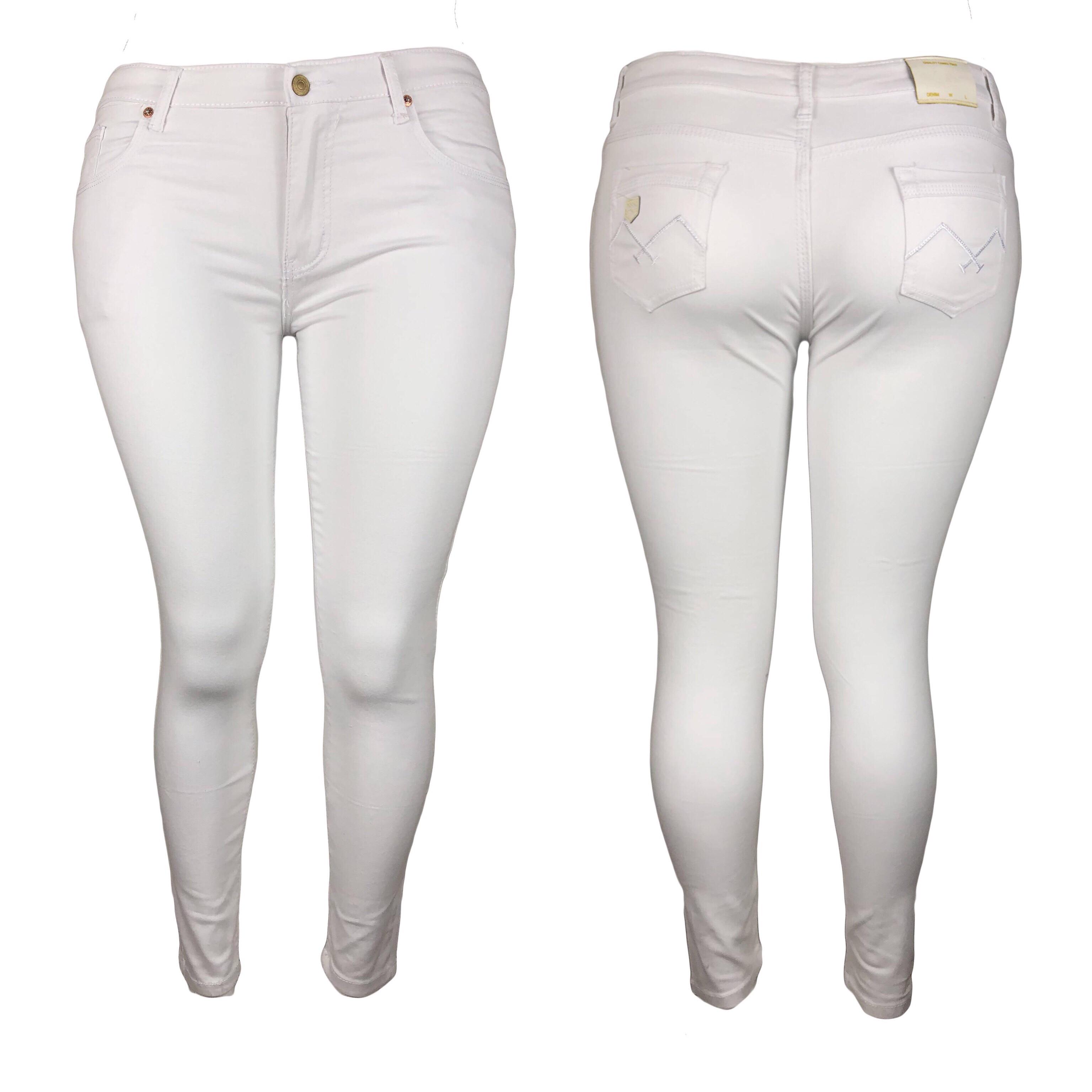 women's plus size white jeans