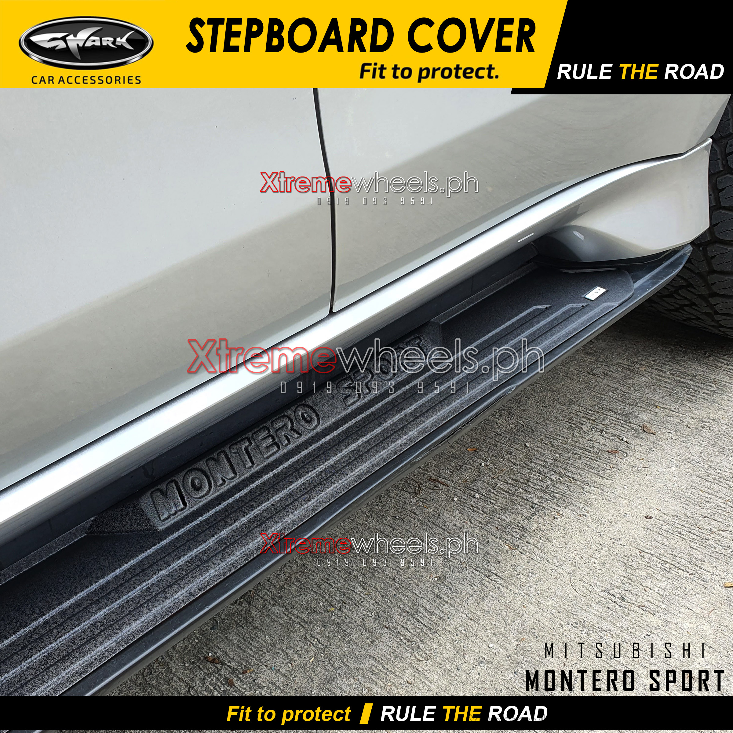 Mitsubishi Montero Sport 20202024 Shark Side Stepboard / Step Board