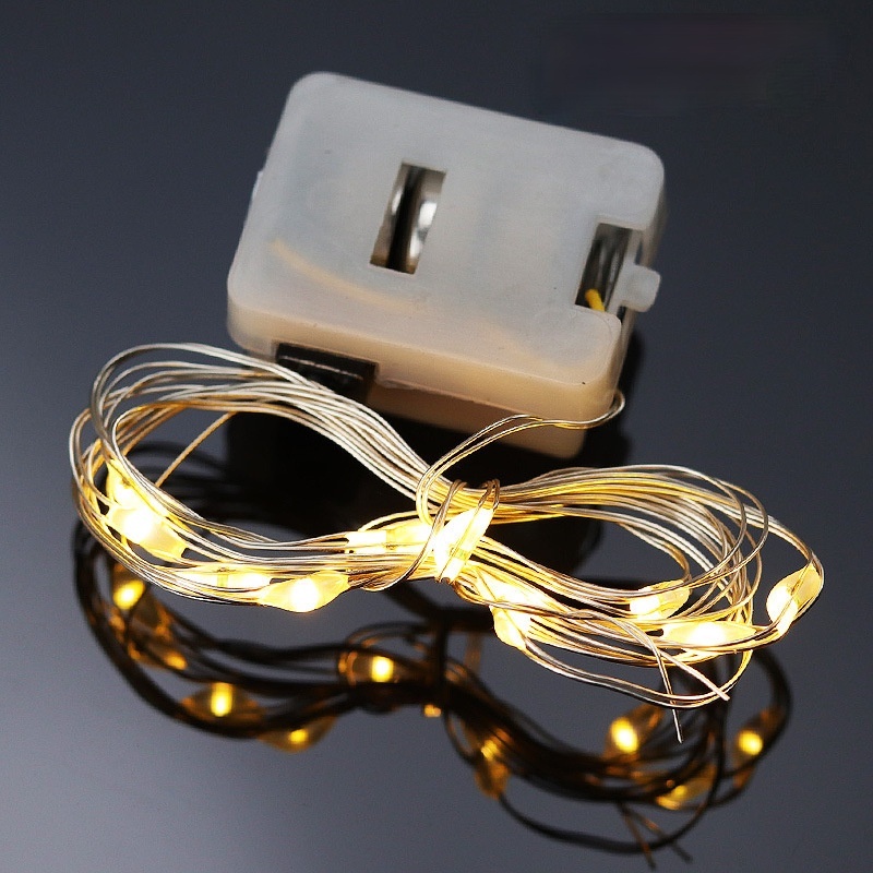 LED Small Lantern Flashing Light 1M 2M LED Light String Fairy Three-modes Fairy Tale Light Gift Box Decoration Light ZenababyShop