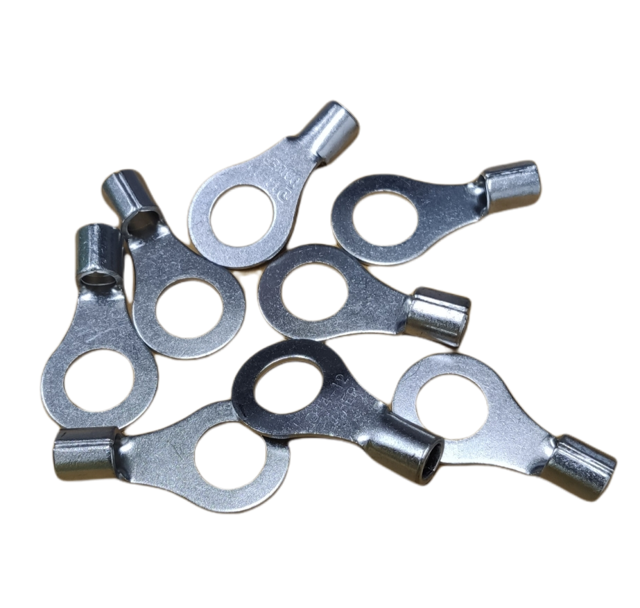 Terminal Lugs Ring Type Without Insulation 14mm (4Pcs + 4Pcs Free) , Ring Terminal Lugs, Round