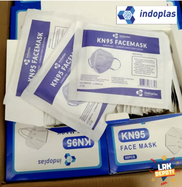 Indoplas KN95 Disposable Protective Face Mask SOLD by 1s and 10s (FDA Approved Medical Grade