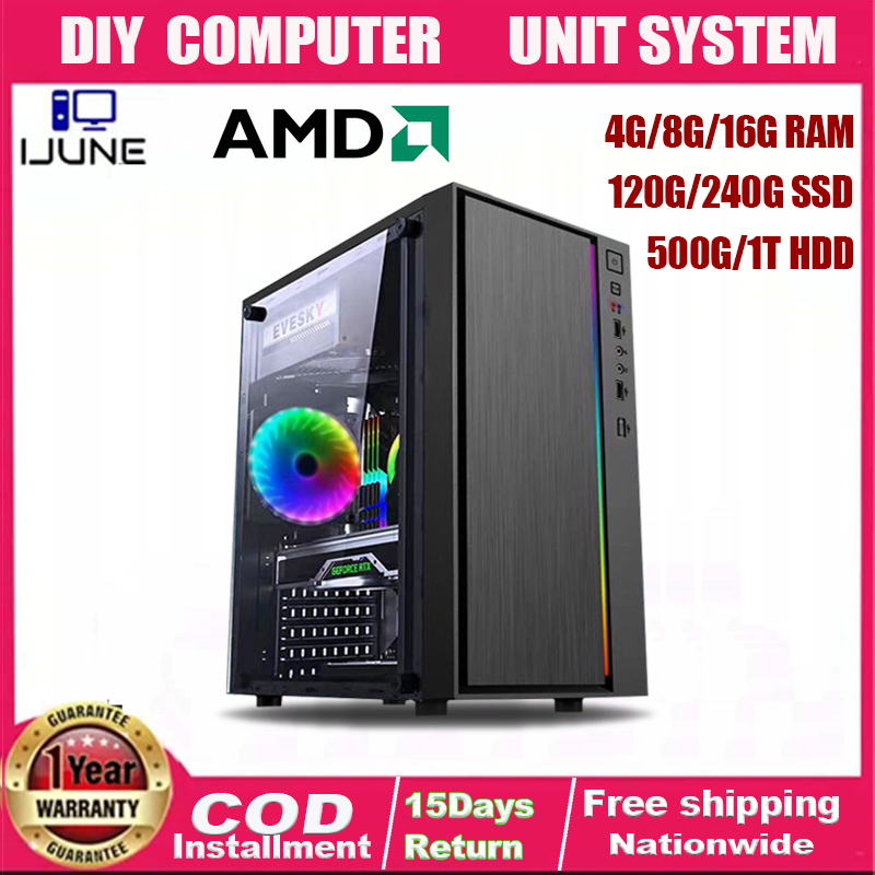 Desktop Computer CPU Computer System Unit Only AMD AMD CPU Only Office