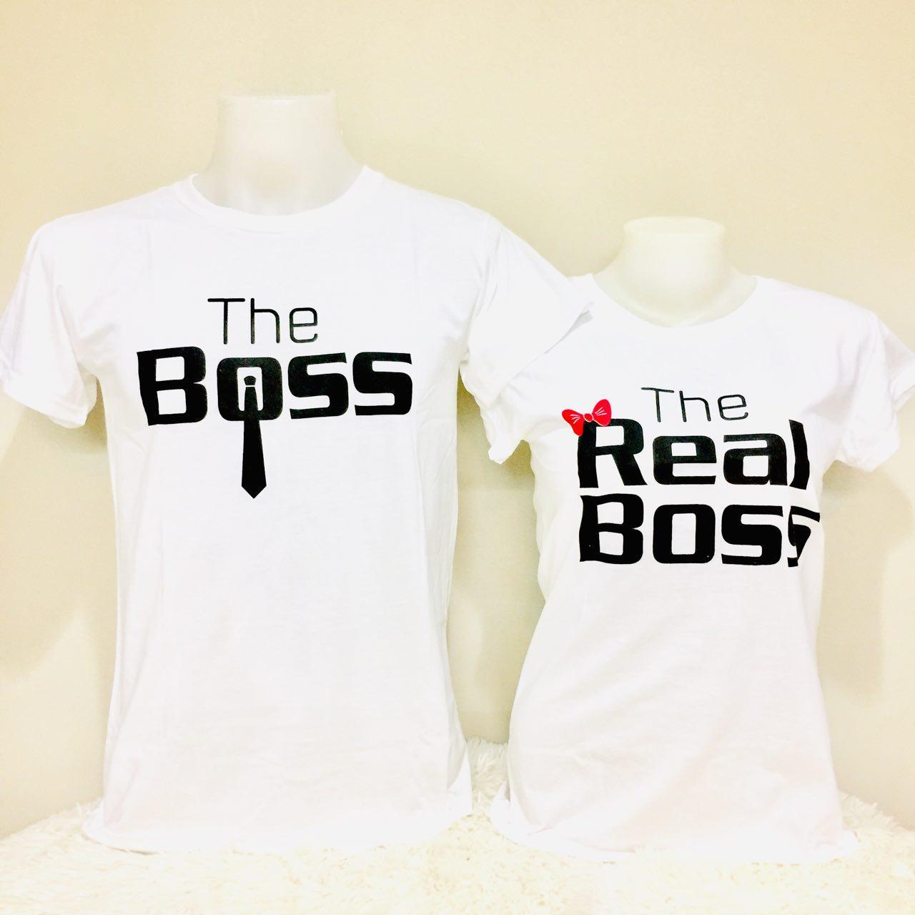 the boss the real boss couple shirt
