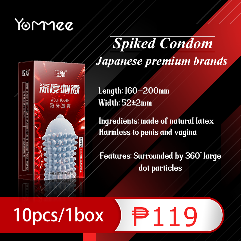10pcs 1box Best Sex Condom With Spikes Natural Latex Is Safe And Secure Silicon Tools Ultra Thin