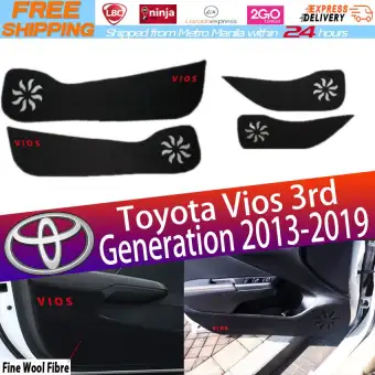 Toyota Car Styling Door Protector Pad Door Plank Anti Kick Pad Mat Interior Decoration For Toyota Vios 3rd Generation 2013 2019 Car Door Anti Kick Mat