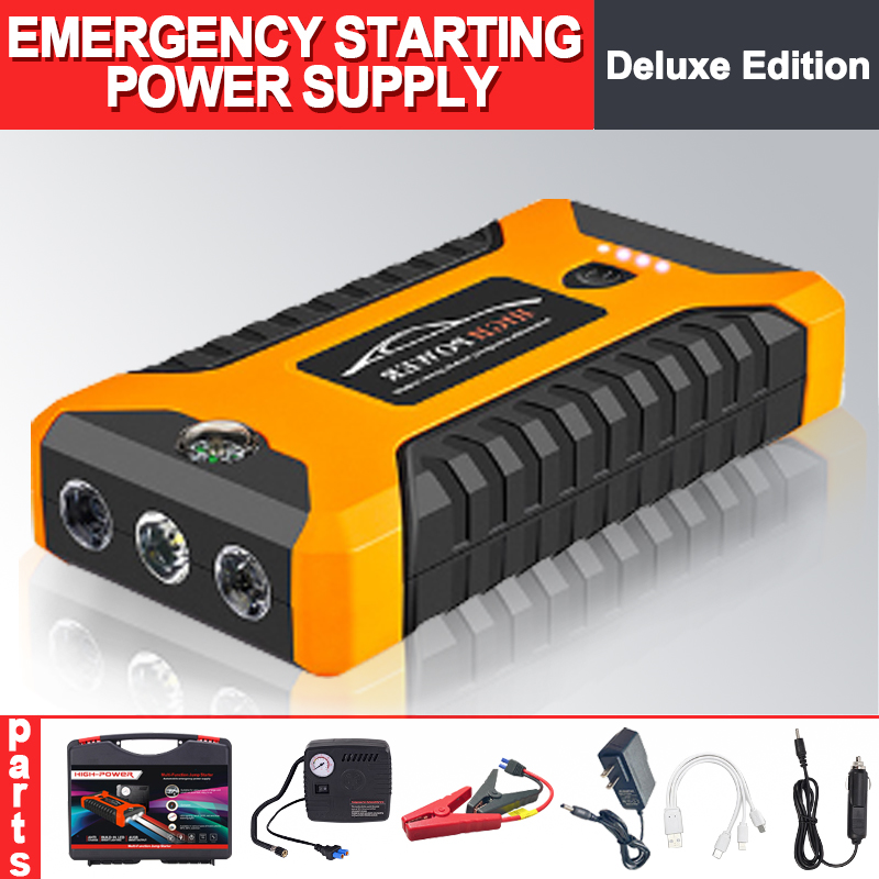 99800mAh Multi-Function 12V Car Jump Starter Emergency Power Bank ...