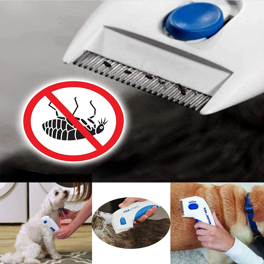 [SOYACAR]Flea Doctor Electric Remover Flea Comb Head Lice Removal Flea