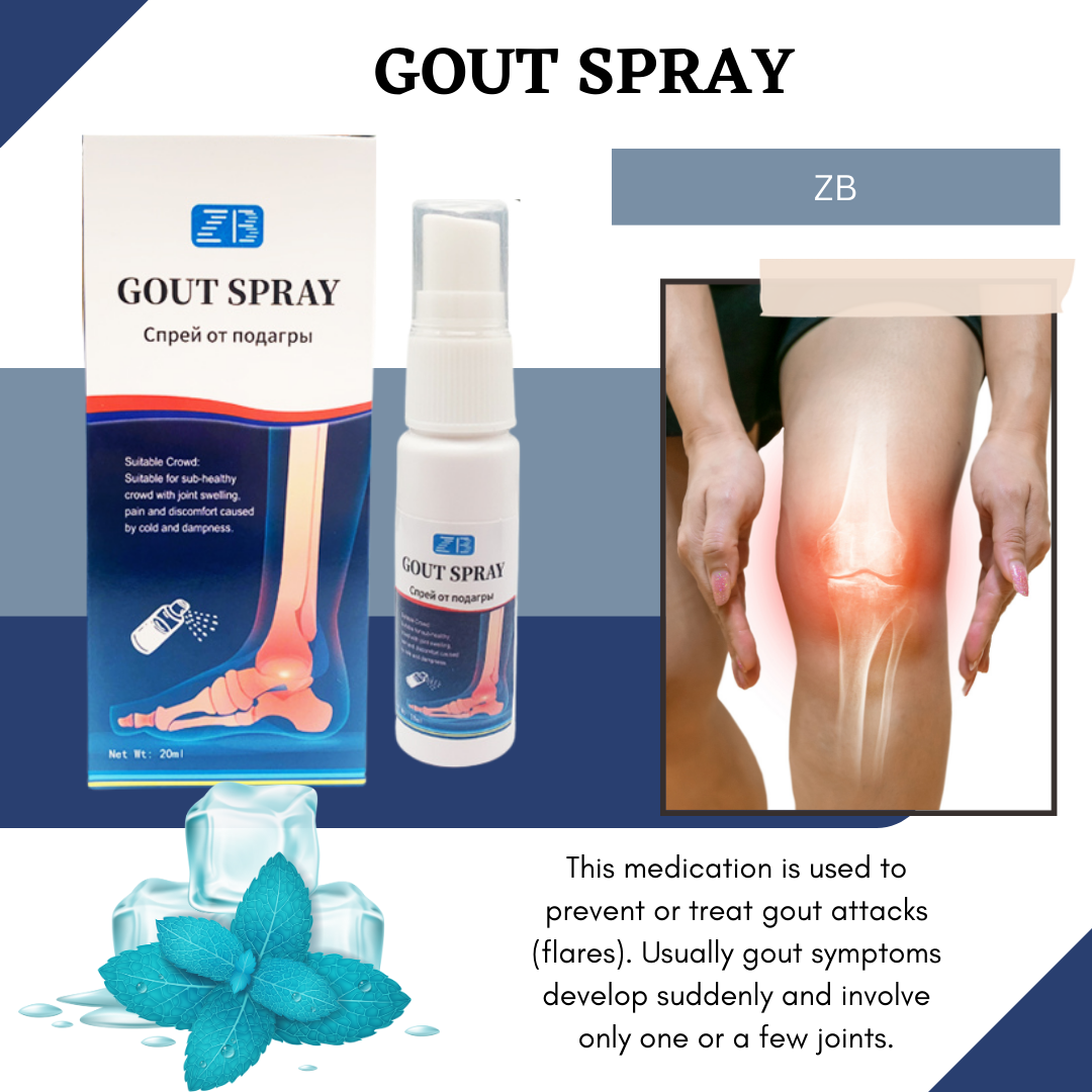 AUTHENTIC ZB 20 ml Gout Spray Arthritis Pain Spray Gout Relief, Spray