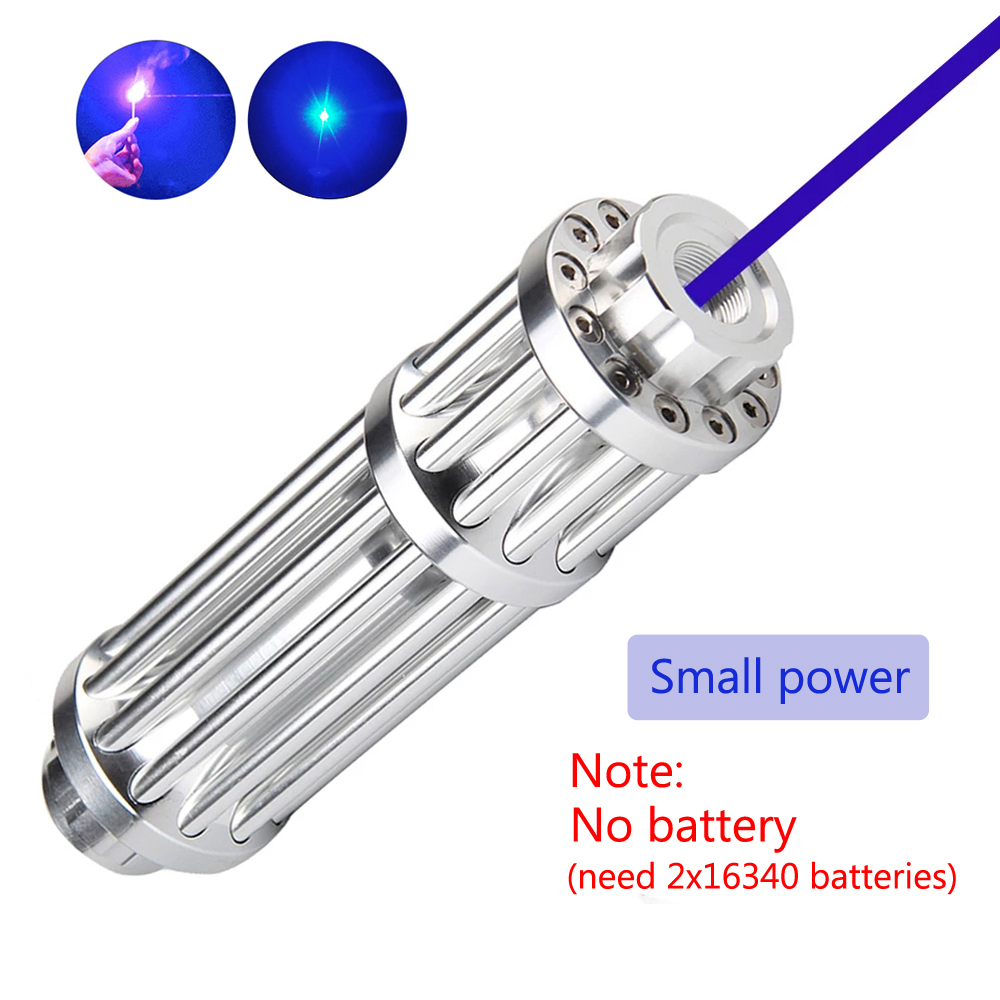 Blue Light Laser Pointer Pen 450nm Adjustable Beam Burning Match 0.5mW Star cap 
