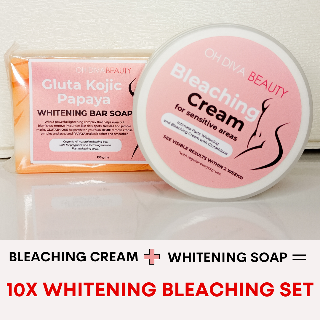 SKIN BLEACHING SET Skin Bleach Cream Skin Bleach Soap Bleaching set skin bleaching kit for skin