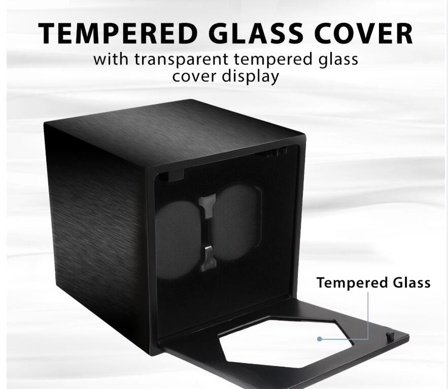 (Free Spot Watch+Cell Box) Dual Slot Automatic Watch Winder Watch Display Storage Organizer