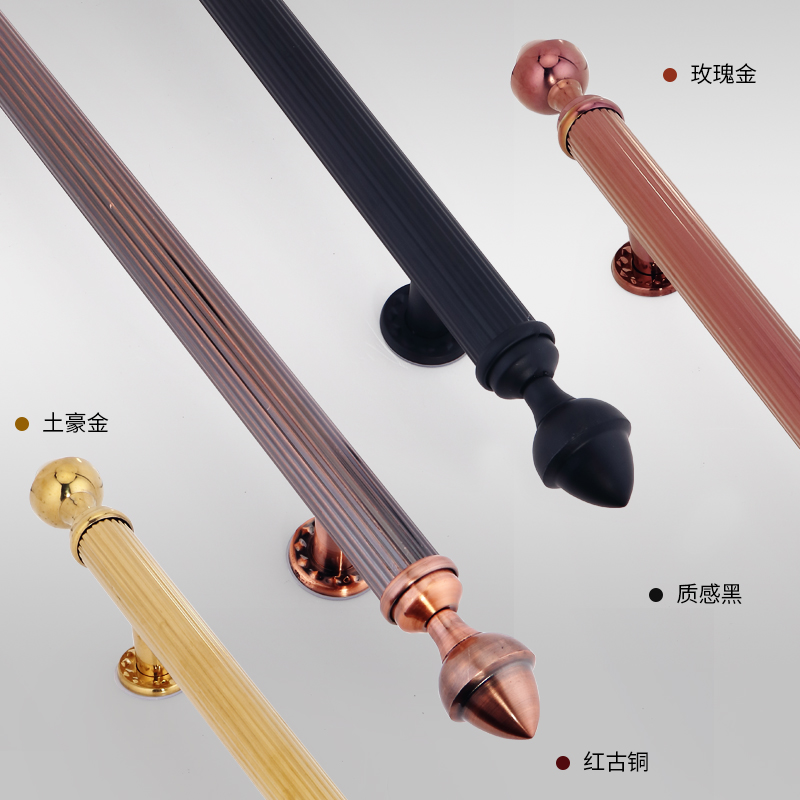 Luxury door handle, glass door, wooden door, large handle technology red bronze, rose gold