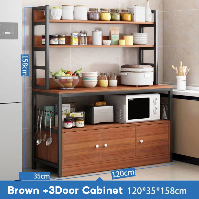 【Bearing 600KG】Kitchen Rack Kitchen Cabinet Organizer Storage Rack With ...
