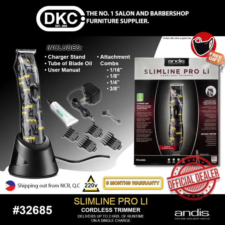 andis slimline pro li cordless rechargeable trimmer