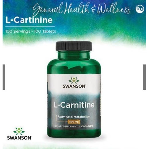 Swanson L Carnitine Fatty Acid Metabolism 500mg 100 Tablets Lazada PH