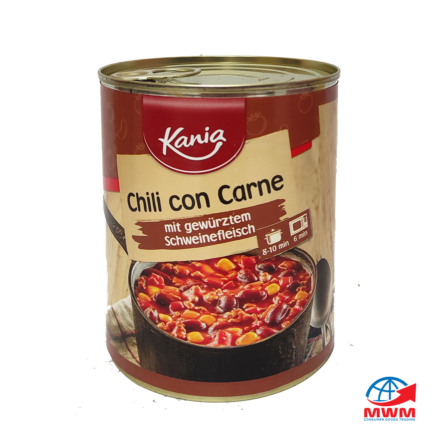 CHILI CON CARNE WITH SEASONED PORK IMPORTED KANIA CHILI CON CARNE MIT