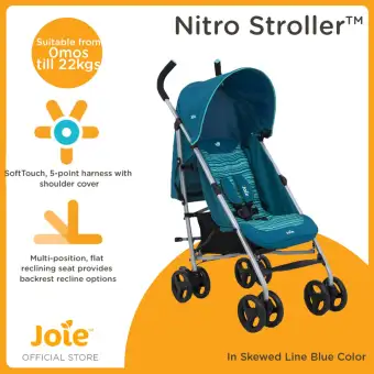 joie nitro stroller skewed lines blue