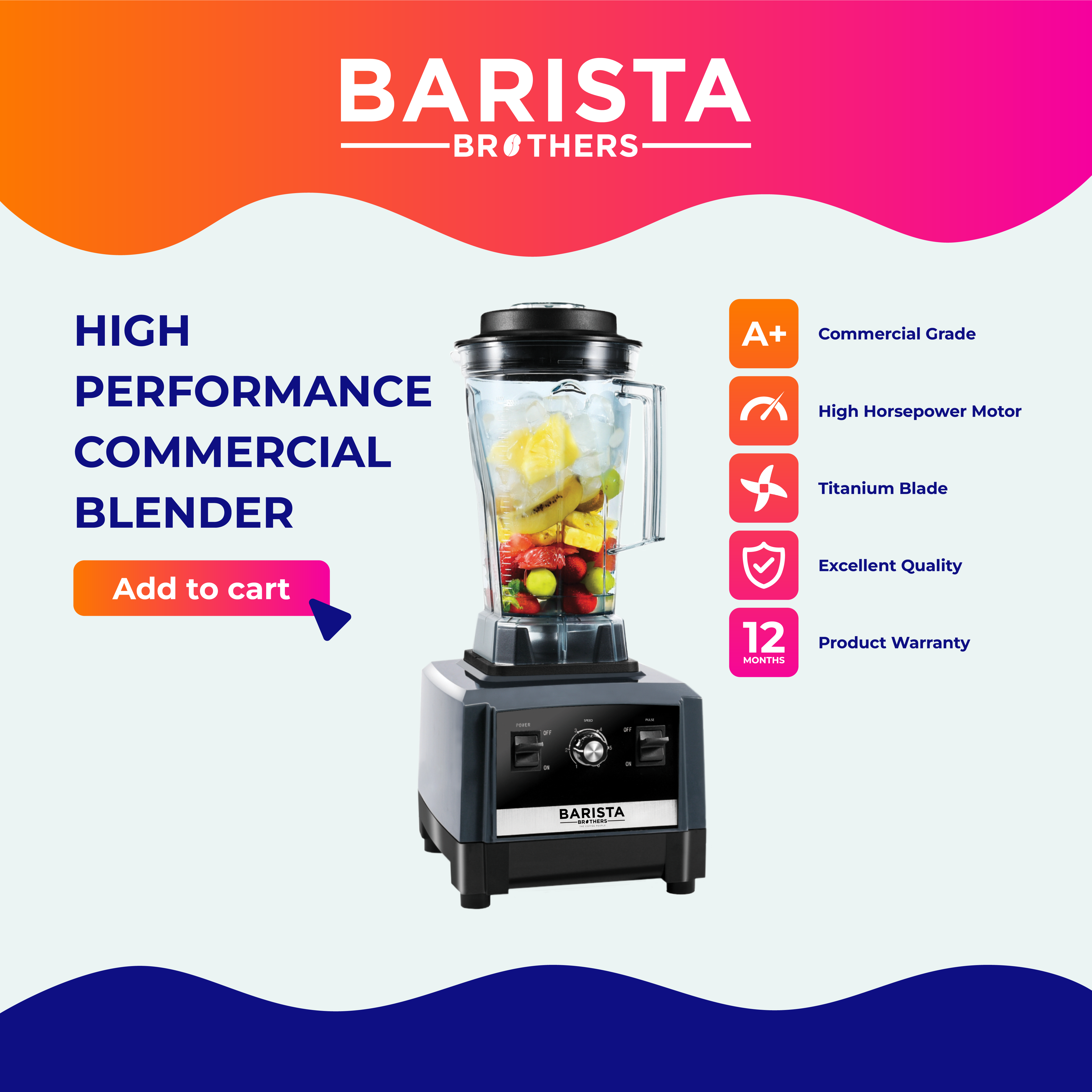 Barista Brothers High Performance Heavy Duty Blender Lazada PH