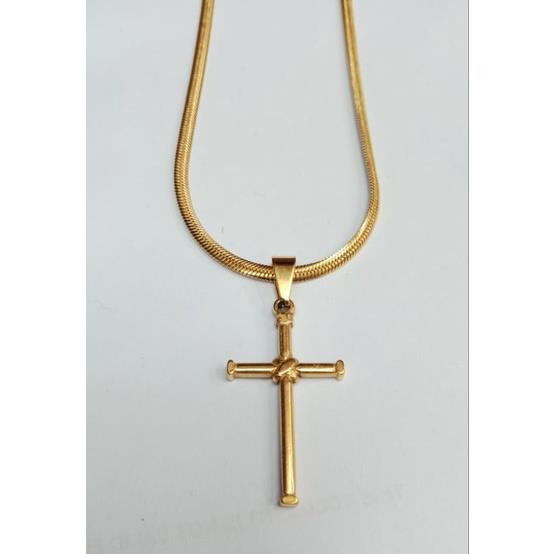 Padre Pio St Benedict stainless steel gold cross necklace Lazada PH