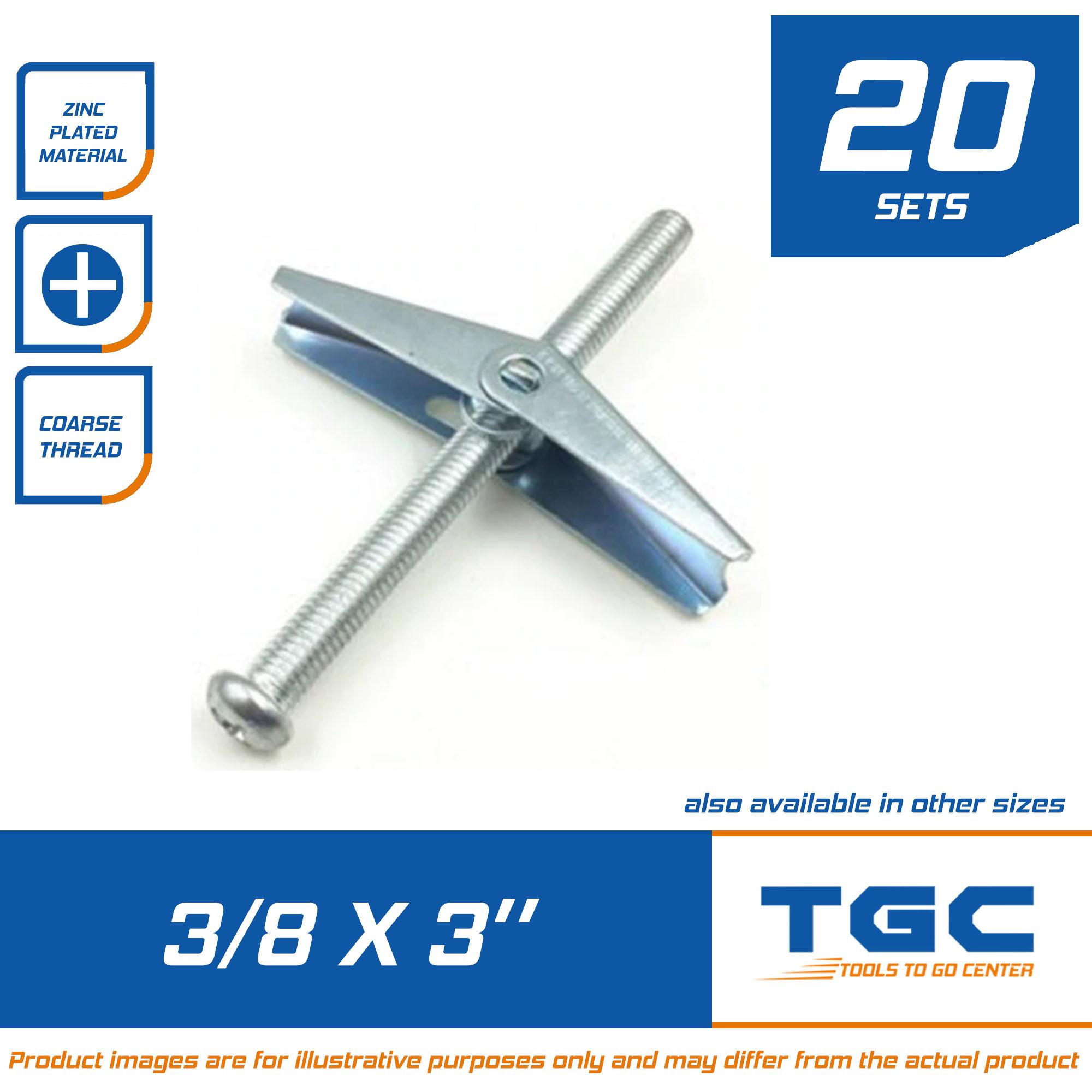 pcs Toggle Bolt 3 8 X 3 Inches 10 Mm X 75 Mm Galvanized Also Called Butterfly Anchor Or Wing Bolt Tgc Lazada Ph