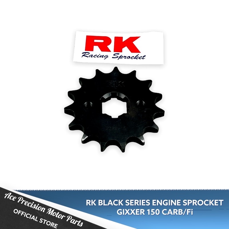 RK ENGINE SPROCKET ONLY (FRONT) BLACK SERIES GIXXER/ RAIDER 150 Fi