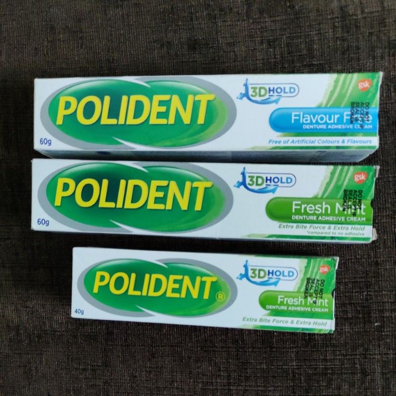 Polident 3D Hold 40g & 60g Denture Adhesive cream Lazada PH