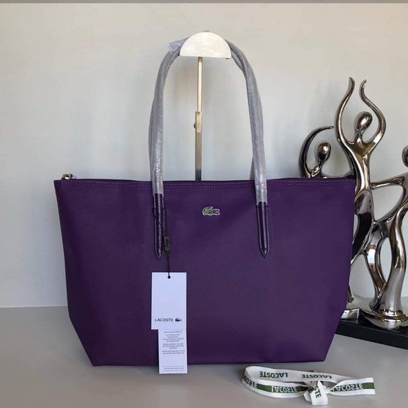 lacoste purple bag 