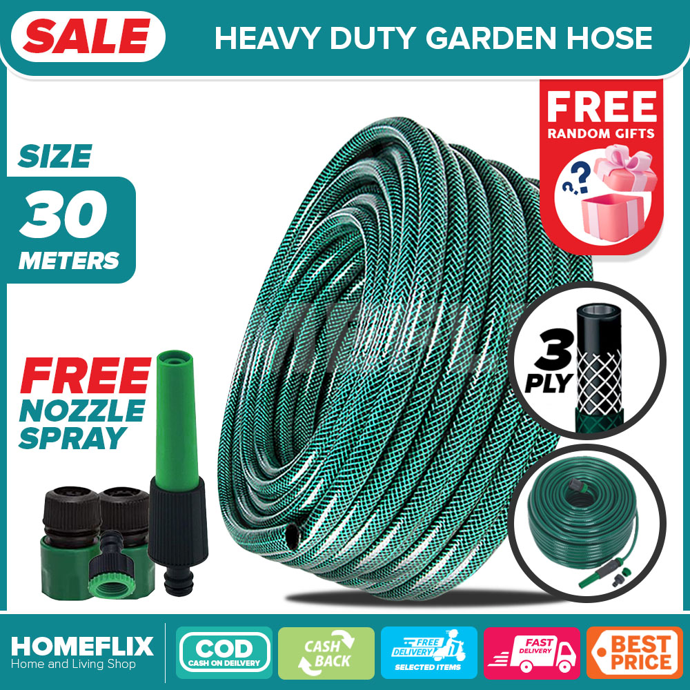 【Homeflix】Water Hose, PVC Pressure washer, Garden Hose set, Heavy duty ...