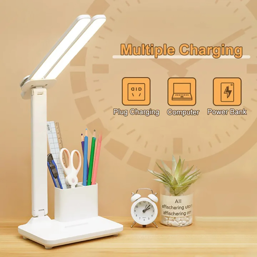 Vimite Led Desk Lamps USB Eye-Protection Table Lamp 3-speed Adjustable Folding Night light For Bedroom Bedside Reading