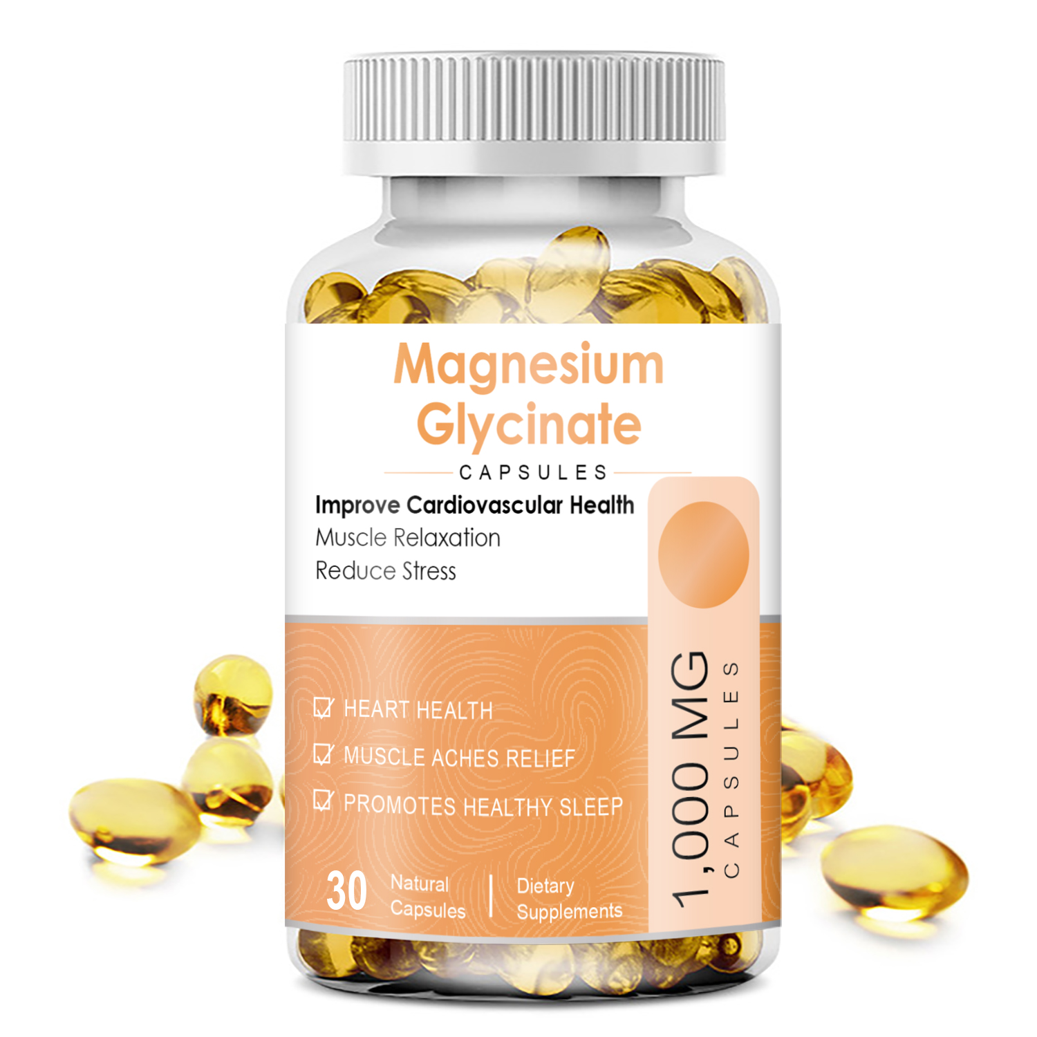 Mama Beauty Magnesium Glycinate Capsule Support Natural Sleep Soft Gel