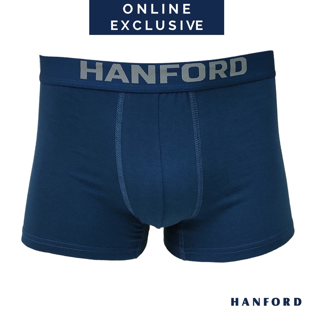 Hanford Men Natural Cotton Knit Boxer Briefs No Spandex OG Titan