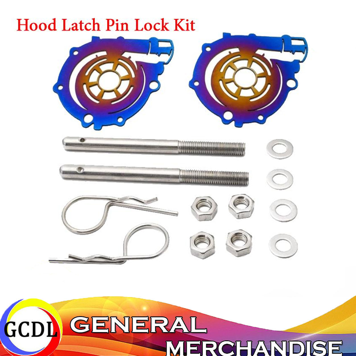 Plus Hood Lock Pin Kit Flush Motor Locks Auto Racing Turbo Type Locking