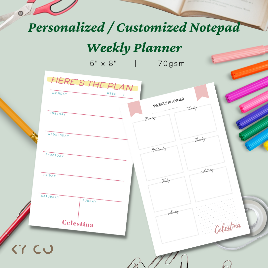 KYCO CUSTOMIZED / PERSONALIZED MINIMALIST WEEKLY PLANNER Lazada PH