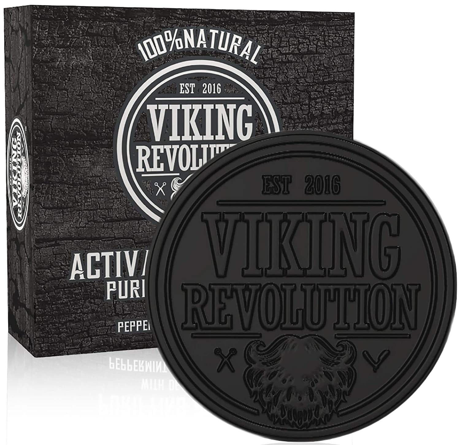 Viking Revolution Activated Charcoal Soap for Men wDead Sea Mud