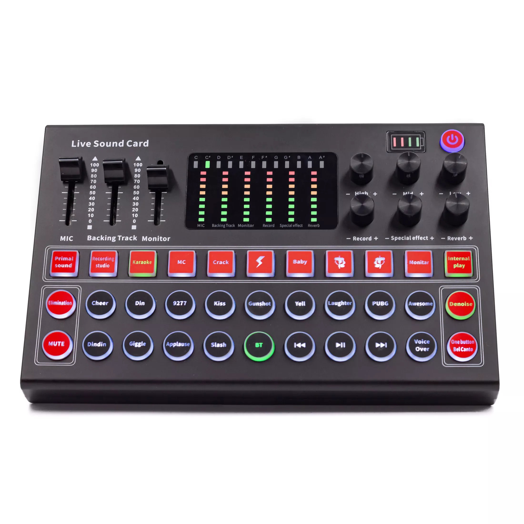 Live Sound Card M9 Audio Sound Mixer Board External DJ Audio Mixer ...