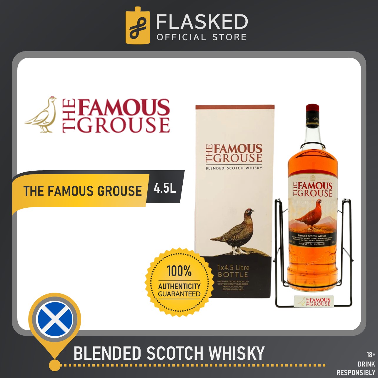 Famous Grouse Finest Blended Scotch Whisky 4 5l With Cradle Lazada Ph