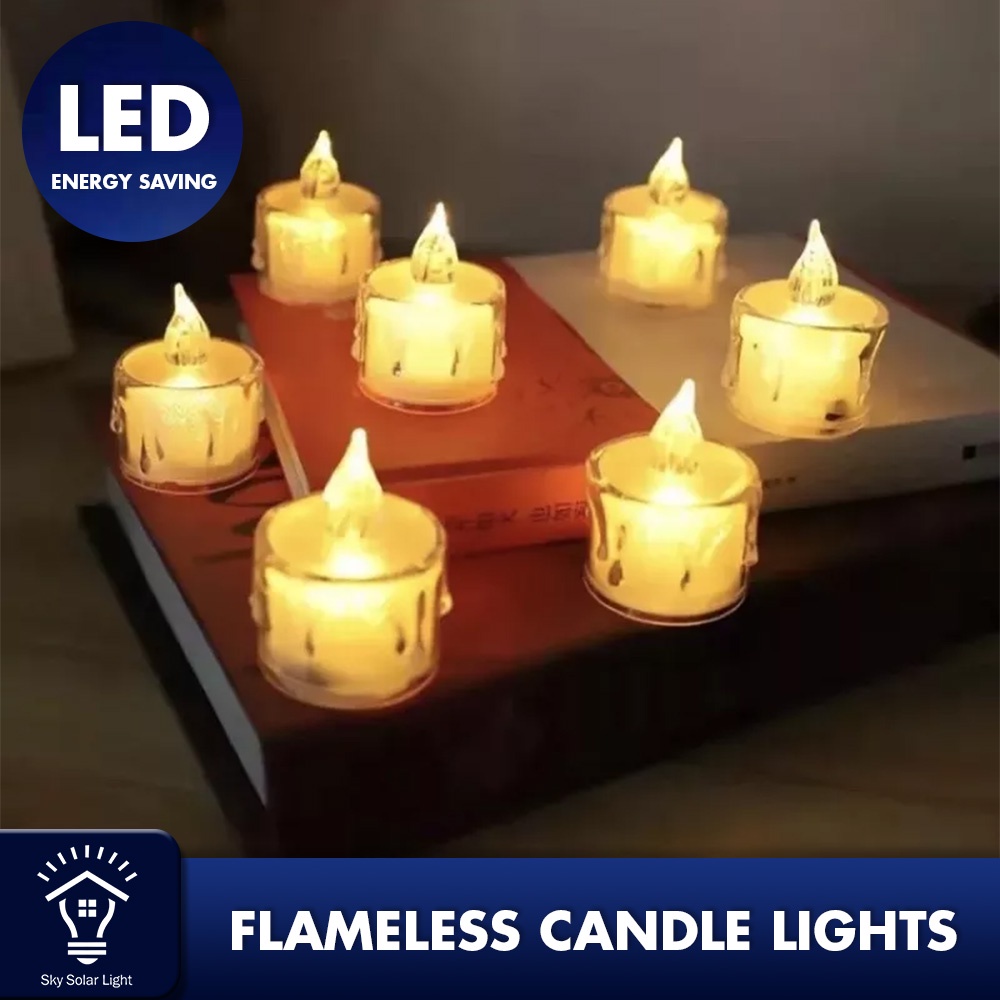 SKY 1pc LED Smokeless Candle Acrylic Electronic Tears Candle Led
