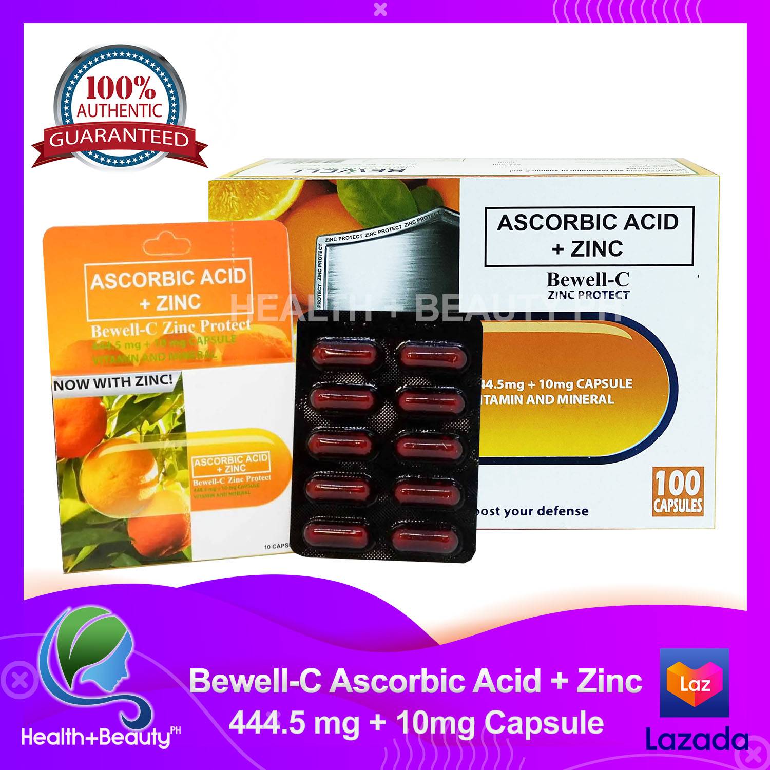 Bewell-C Zinc Protect Ascorbic Acid With Zinc Vitamins And Minerals ...