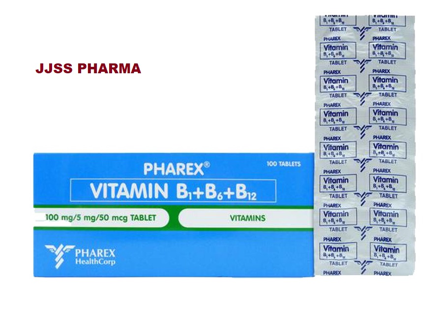 Pharex vitamin B Complex(B1, B6, B12) 50 tablets Lazada PH