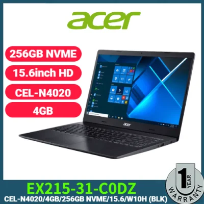 Acer Extensa EX215-31-C0DZ (Black) 15.6inch HD | Intel Celeron N4020 | 4GB | 256GB SSD | Win 10/Universal portable notebook computer