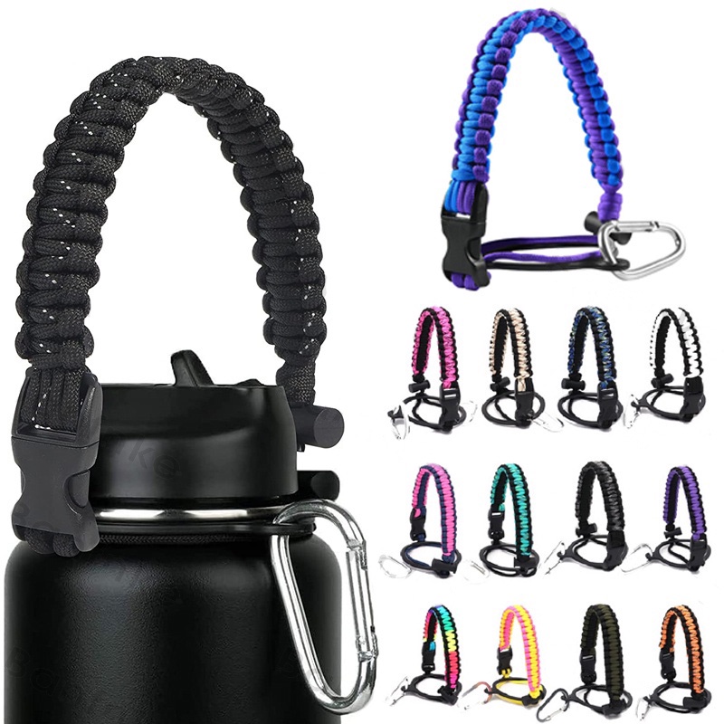 Sports Water Bottle Paracord Braided Rope For Wide Mouth Bottles,  Insulation Cup Handle, Space Cup Holder Protector For Outdoor Camping  Hiking,Durable Braided Paracord Bottle Handle for Wide Mouth Water Bottles  - Perfect