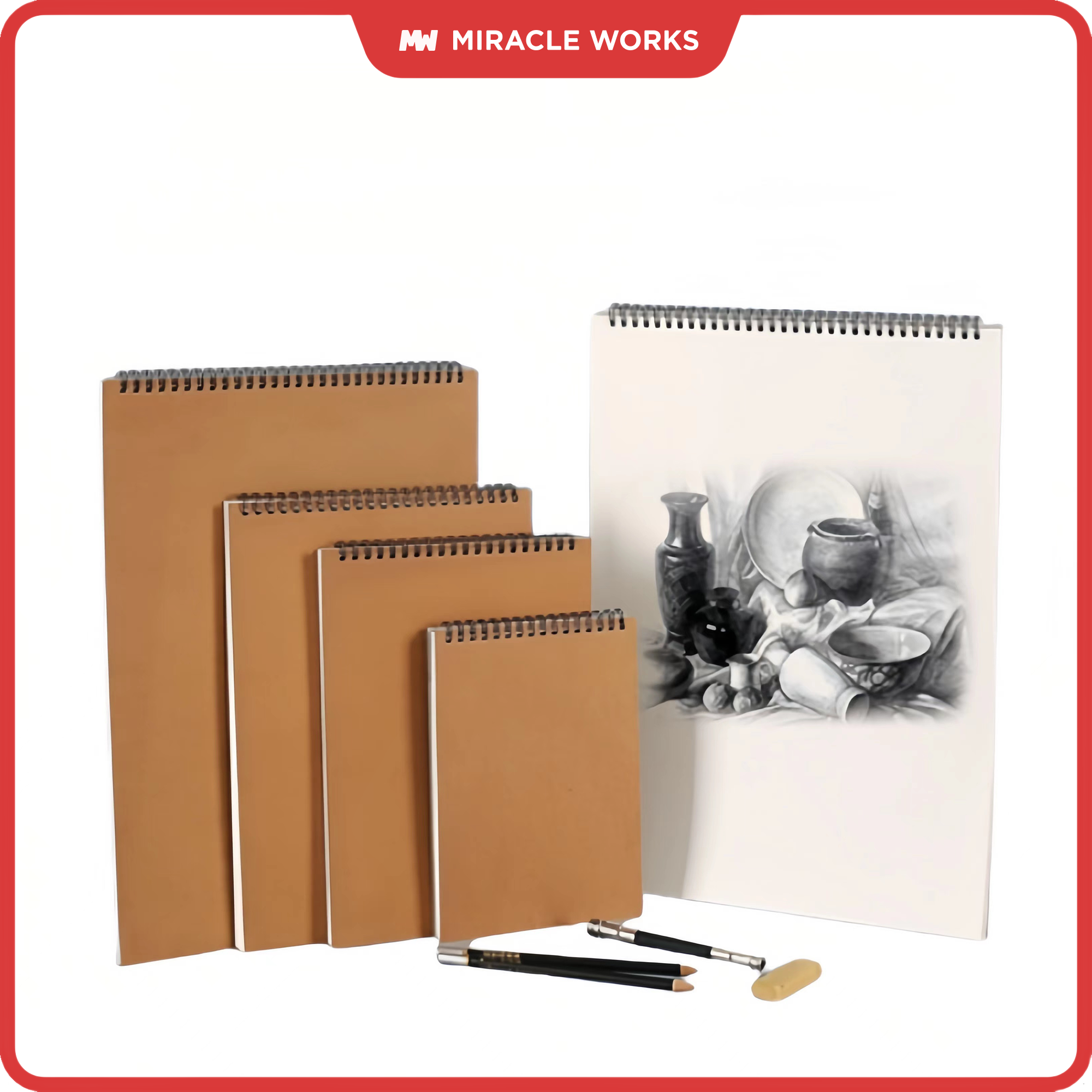 Professional Sketchbook Thick Paper Spiral Notebook Art School Supplies  Pencil Drawing Notepad