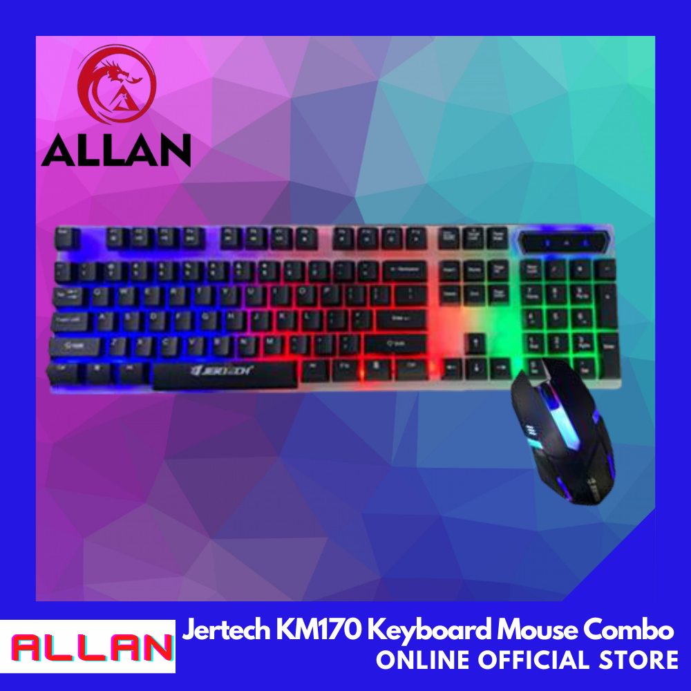 10pcs Allan Jertech KM170 RGB gaming keyboard mouse USB