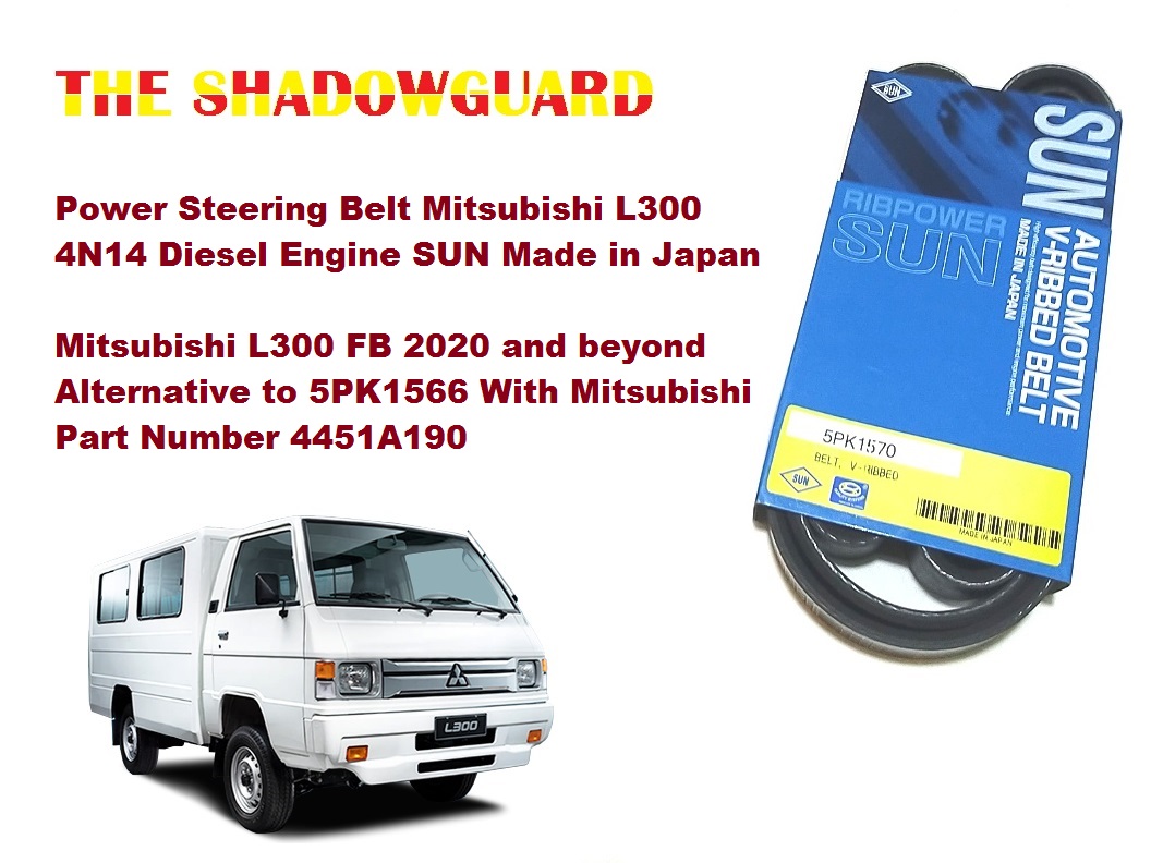 5PK1570 Power Steering Belt Mitsubishi L300 4N14 Diesel Engine SUN Made