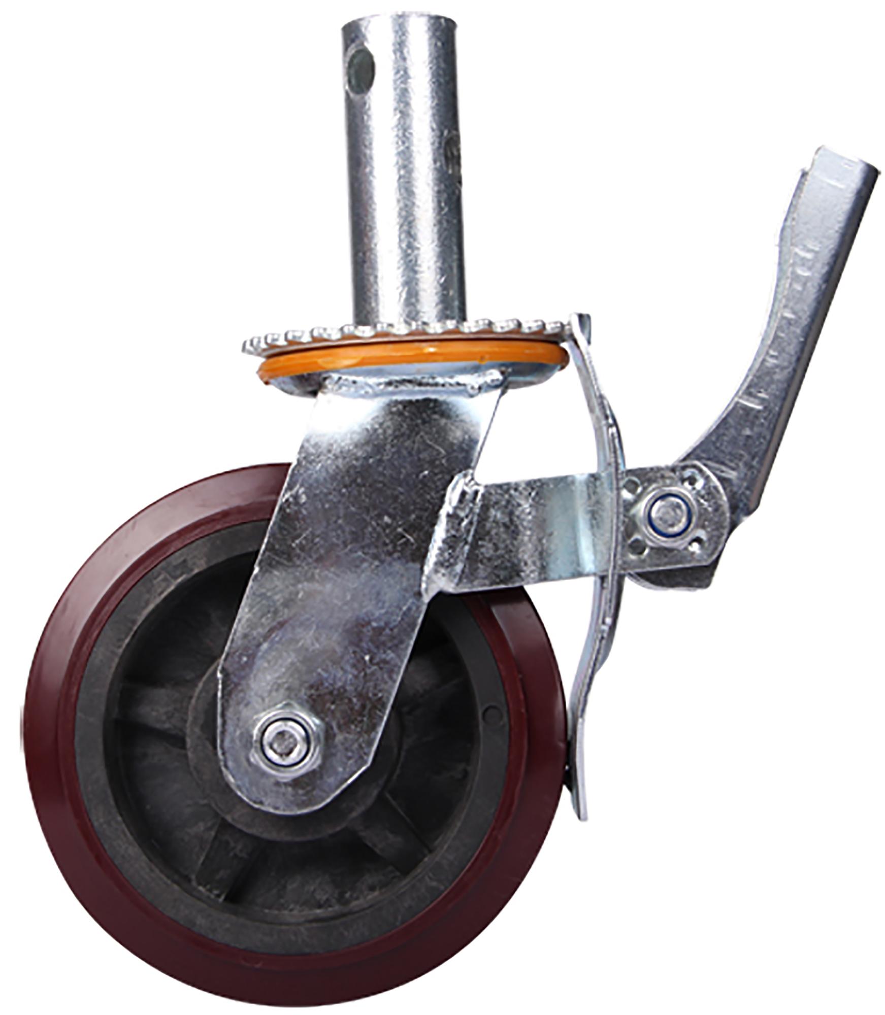 Caster wheel 8" for scaffold rubber wheel adjustable wheel construction