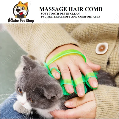 Dog Pet Grooming Comb Cat Dog Shower Massager Bath Brush Pet Grooming Glove Deshedding Five Finger M