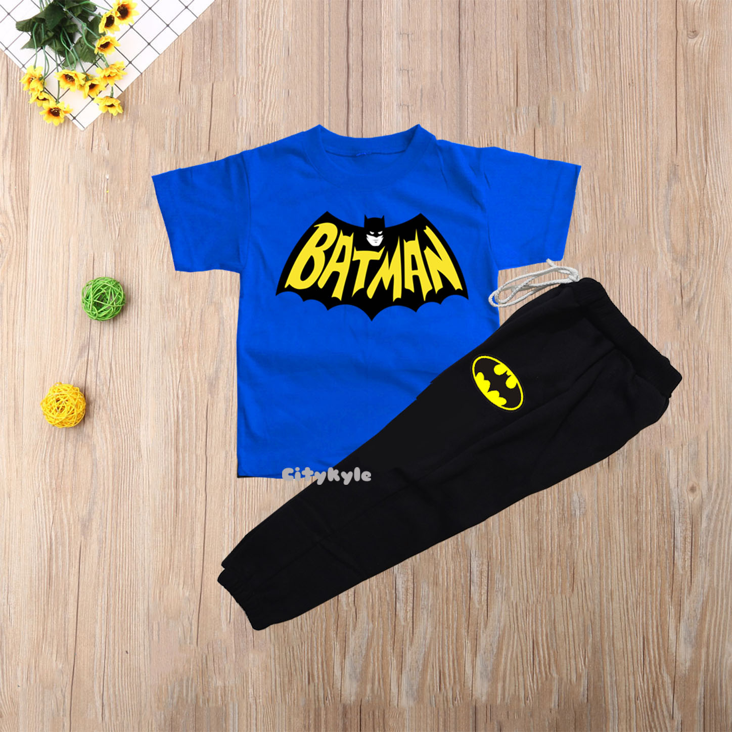 Batman Terno T-Shirt Jogger for boys kids ( small to xlarge)  quality made unisex terno pajama trendy ootd clothes white black | Lazada PH