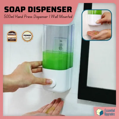 Wall Mounted Automatic Alcohol Dispenser l Alcohol Dispenser l Soap Dispenser Holder l Soap Dispenser Kitchen sink l 500ml Hand Press Wall Mounted Self-Adhesive Soap Dispenser Soap Dispenser For Kitchen Bathroom Wall Mounted Liquid Soap Dispenser Hand