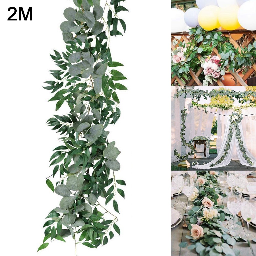6.3FT Artificial Garland Hanging-Plant Fake Vine Ivy Leaf Greenery Foliage Decor