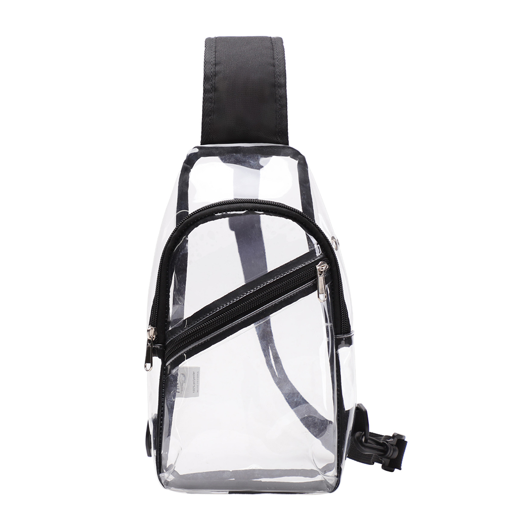 TINYAT Men's Clear Sling Bag Waterproof PVC Crossbody Bag Transparent